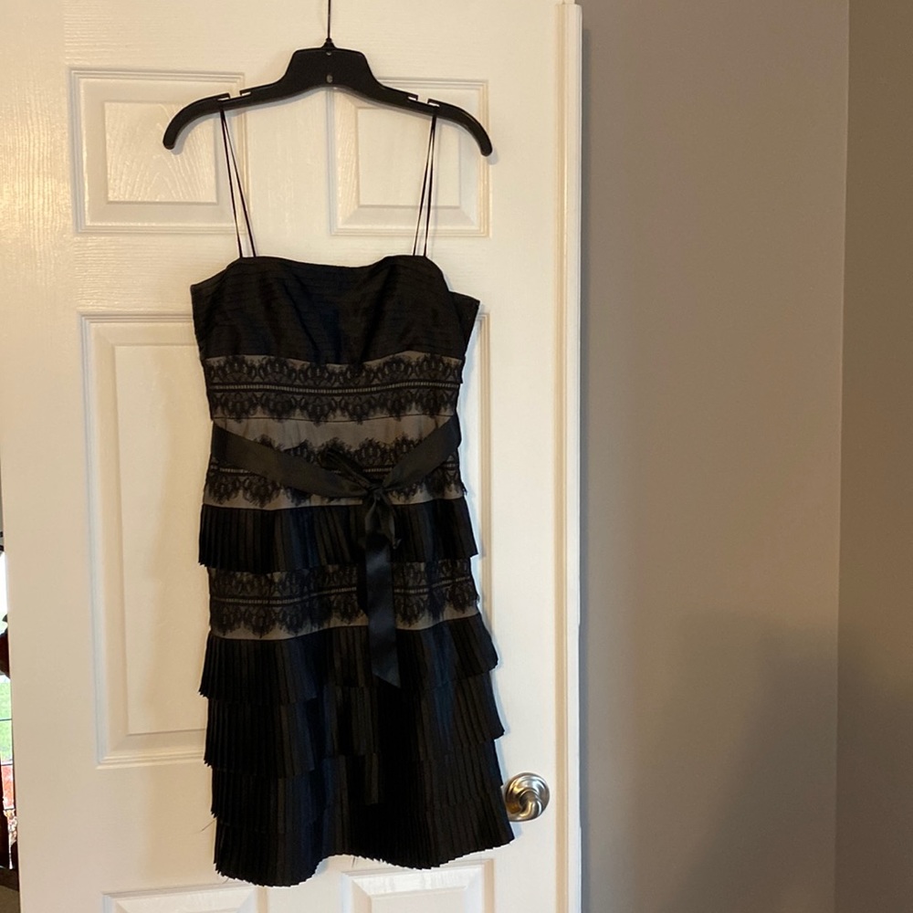 Black strapless dress
